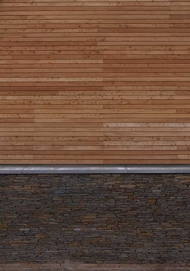 Timber- stone junction