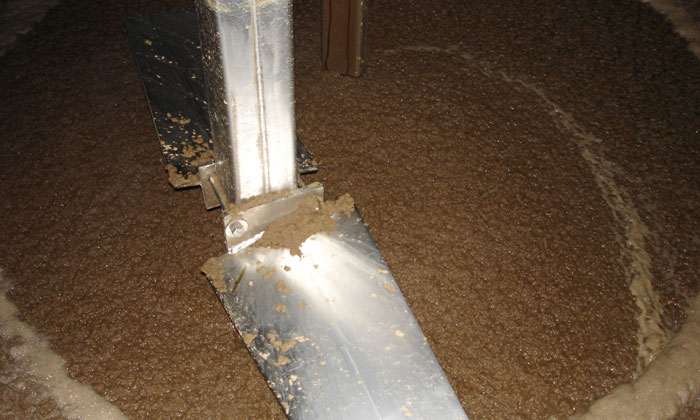 wood chips and shavings are mixed with water