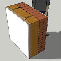 brick wood fibre insulation i-joists render