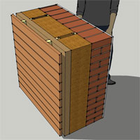 brick wood fibre insulation ijoists horizontal weatherboard cladding