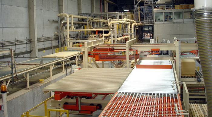 wood fibre insulation manufacturing plant interior